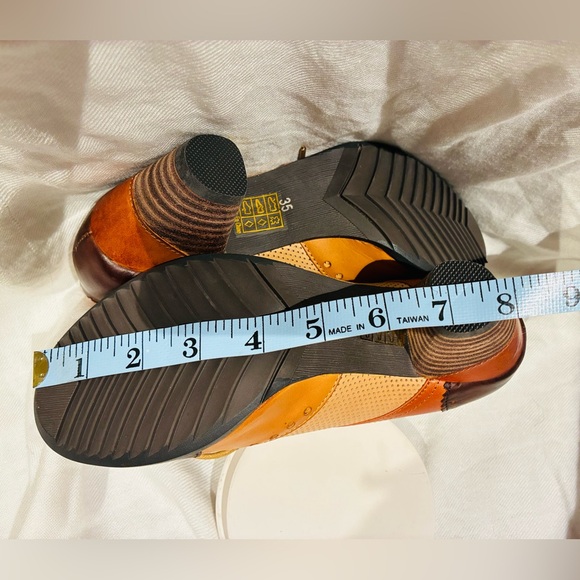 L’Artiste Spring Step Multi-Tone Leather Women’s Stack Heels, Retro, sz 5/EU35 - Picture 10 of 11